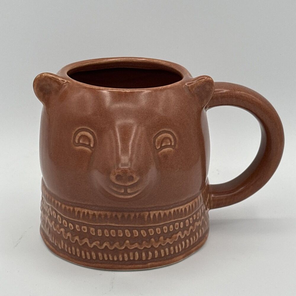 Threshold Stoneware 3D Brown Bear Mug Ceramic Animal Coffee Cup